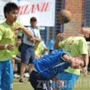 Piłkarze ręczni z Tajwanu nie dają szans zawodnikom Pabiksu. Trwa festiwal piłki ręcznej w Pabianicach.