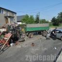 Poważny wypadek w Piątkowisku. Dwie osoby trafiły do szpitala