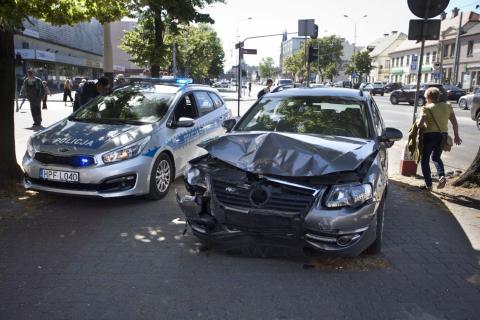 Wypadek w centrum miasta Życie Pabianic