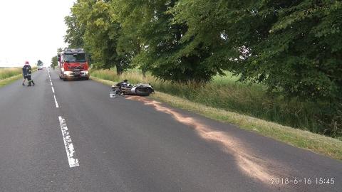 Wypadek 41-letniego motocyklisty w miejscowości Podstoła Życie Pabianic