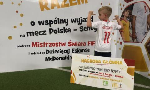 Franek Zgoda podczas konkursu Dziecięcej Eskorty McDonald's