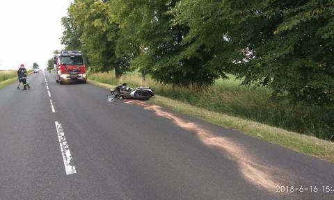 Wypadek 41-letniego motocyklisty w miejscowości Podstoła Życie Pabianic