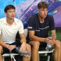 Szymon Kielan (z prawej) z Dominikiem Nazarukiem wygrali turniej debla w Warszawie Życie Pabianic