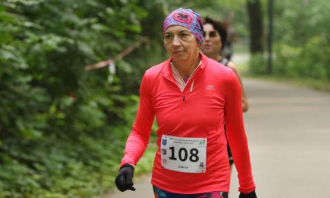 Izabela Sysio podczas 48-godzinnego biegu Życie Pabianic