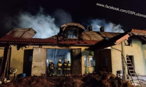 Pożar domu w Babicach