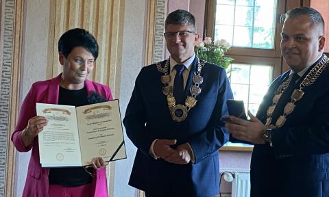 Anna Leśniak odebrała certyfikat i medal z rąk prezydenta