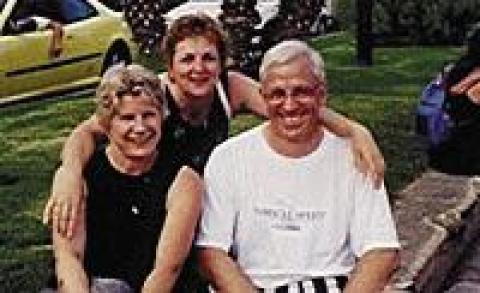 Jan Marek Cymerman z żoną Muriel i siostrą Bernadette