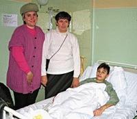 Stasia codziennie odwiedzały w szpitalu opiekunka z Mołdawii (z lewej) i pani Bożena