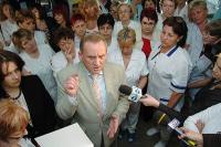 Z pielęgniarkami rozmawiał prezydent Zbigniew Dychto