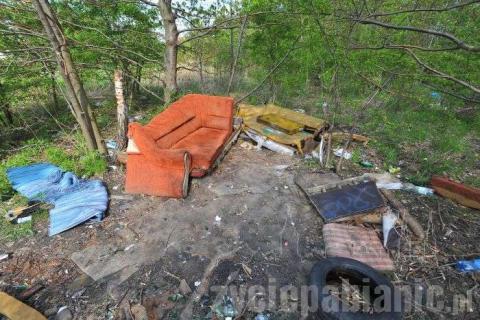 Mieszkańcy Pabianic urządzili sobie wysypisko śmieci na polach hermanowskich