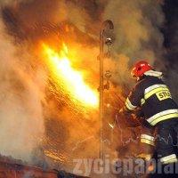 Pożar drewniaka na ul. św Rocha.