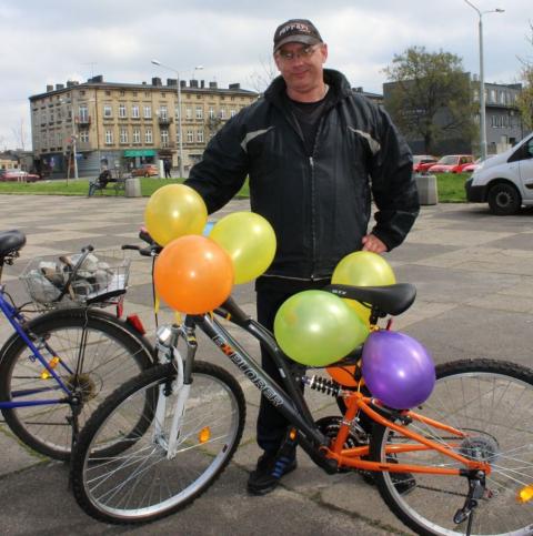Robert Świtoniak z nowym rowerem