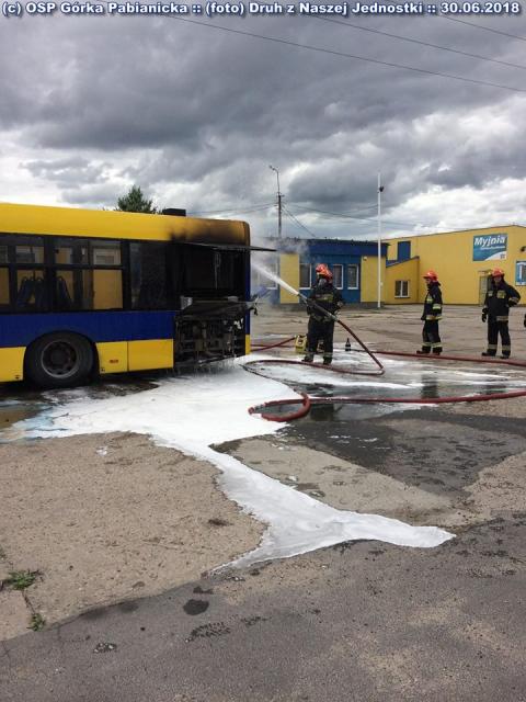 Pożar autobusu Życie Pabianic