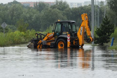 Powódź w strefie ekonomicznej w Konstantynowie
