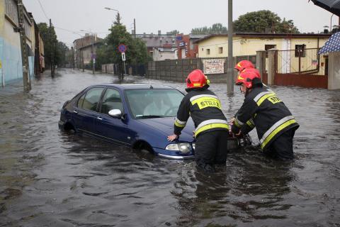 Powódź w Pabianicach Życie Pabianic