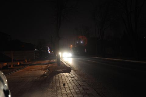 ciemna ulica Życie Pabianic