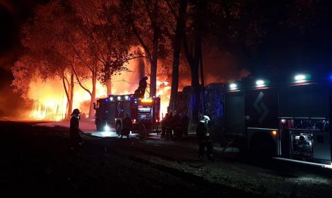 OSP Lutomiersk walczy z ogniem