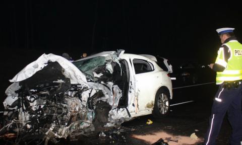 wypadek zmiażdżony samochód Życie Pabianic