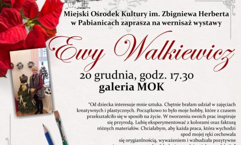 wernisaż wystawy Ewy Walkiewicz zaproszenie Życie Pabianic
