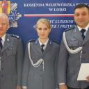 Lidia Kulesz i Michał Gawlik komendant Cezary Petrus z policji Życie Pabianic