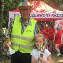 Najstarszy i najmłodszy uczestnik II rajdu rowerowego PCK Życie Pabianic