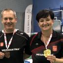 Dorota Gawrońska-Popa i Mariusz Popa z medalami mistrzostw Polski Życie Pabianic
