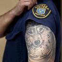 Tatuaż strażnika miejskiego Życie Pabianic