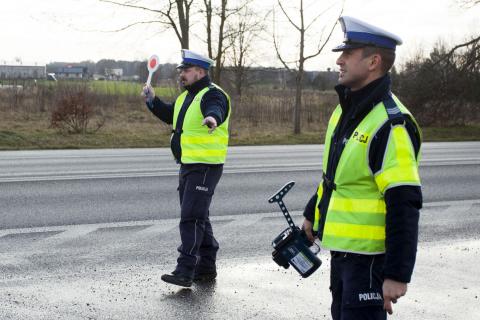 policja pomiar prędkości Życie Pabianic