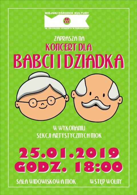 koncert na dzień babci i dziadka MOK Życie Pabianic