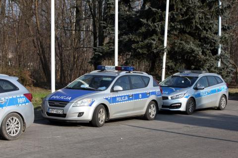 Radiowozy policji Życie Pabianic