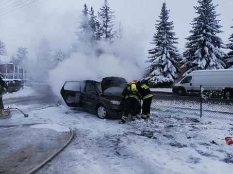 pożar auta Życie Pabianic