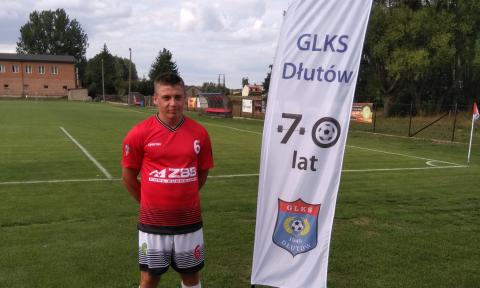 Dominik Mosiński strzelił gola dla GLKS Dłutów Życie Pabianic
