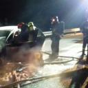 Płonął samochód na S14 Życie Pabianic