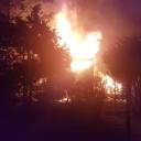Płonął drewniany domek letniskowy Życie Pabianic