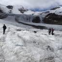 Zawierucha na alpejskim lodowcu