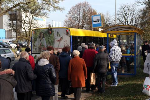 Autobusy pasażerowie Życie Pabianic