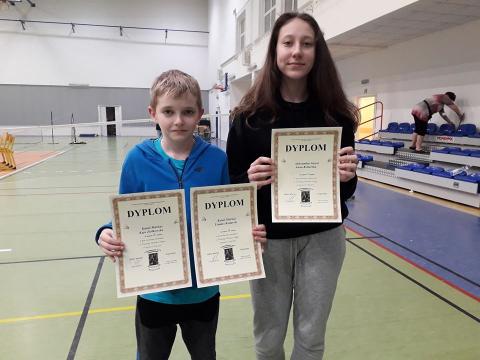 Kamil Markus i Aleksandra Jacoń (oboje Korona Pabianice) z wyróżnieniami za turniej w Warszawie Życie Pabianic
