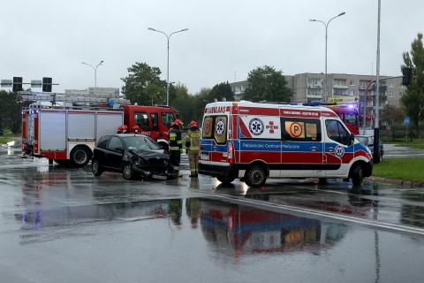 Wypadek na skrzyżowaniu Popławskiej z Waltera Życie Pabianic