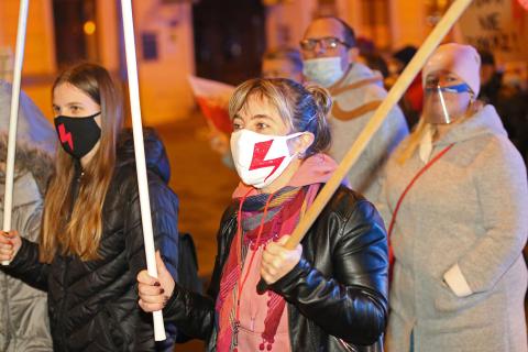 Protest strajk kobiet zakaz aborcji Życie Pabianic