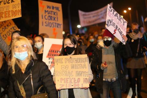 Protest kobiet Życie Pabianic