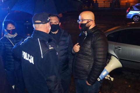 PIerwszy raz podczas protestów interweniowała policja Życie Pabianic
