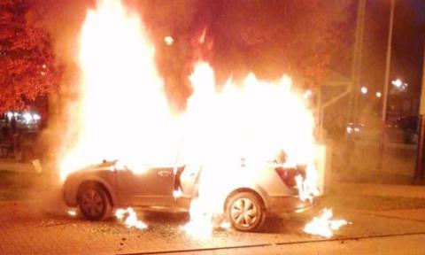 płonące auto w Konstantynowie Życie Pabianic
