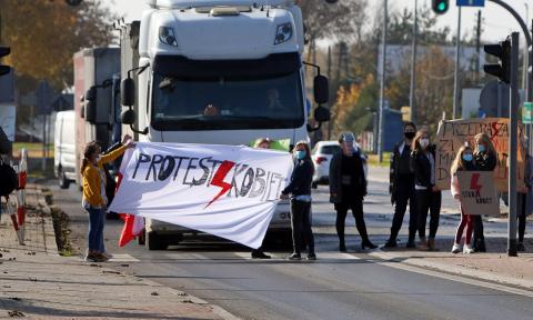 Protest w Dobroniu Życie Pabianic