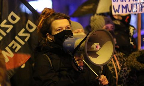 9 dzień protestu Strajku Kobiet w Pabianicach Życie Pabianic