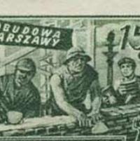 znaczki na odbudowę Warszawy w Pabianicach
