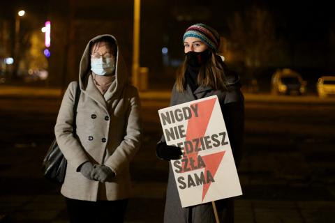 Strajk Kobiet w Pabianicach przeciwko zakazowi aborcji Życie Pabianic