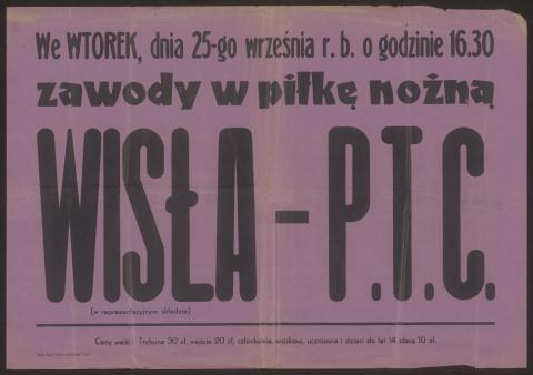 Mecz towarzyski Wisły Kraków i PTC był wydarzeniem w powojennych Pabianicach Życie Pabianic