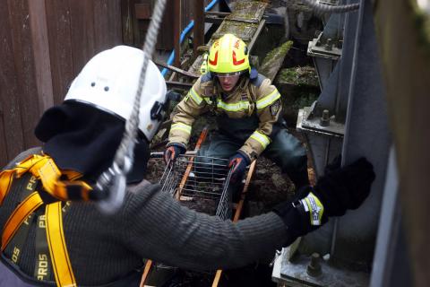 Strażacy ratują bobra Zycie Pabianic