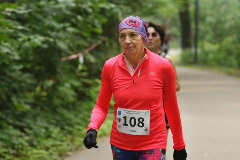 Izabela Sysio podczas 48-godzinnego biegu Życie Pabianic