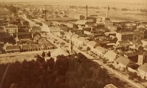 Ulica Zamkowa w Pabianicach w ostatnich latach XIX wieku